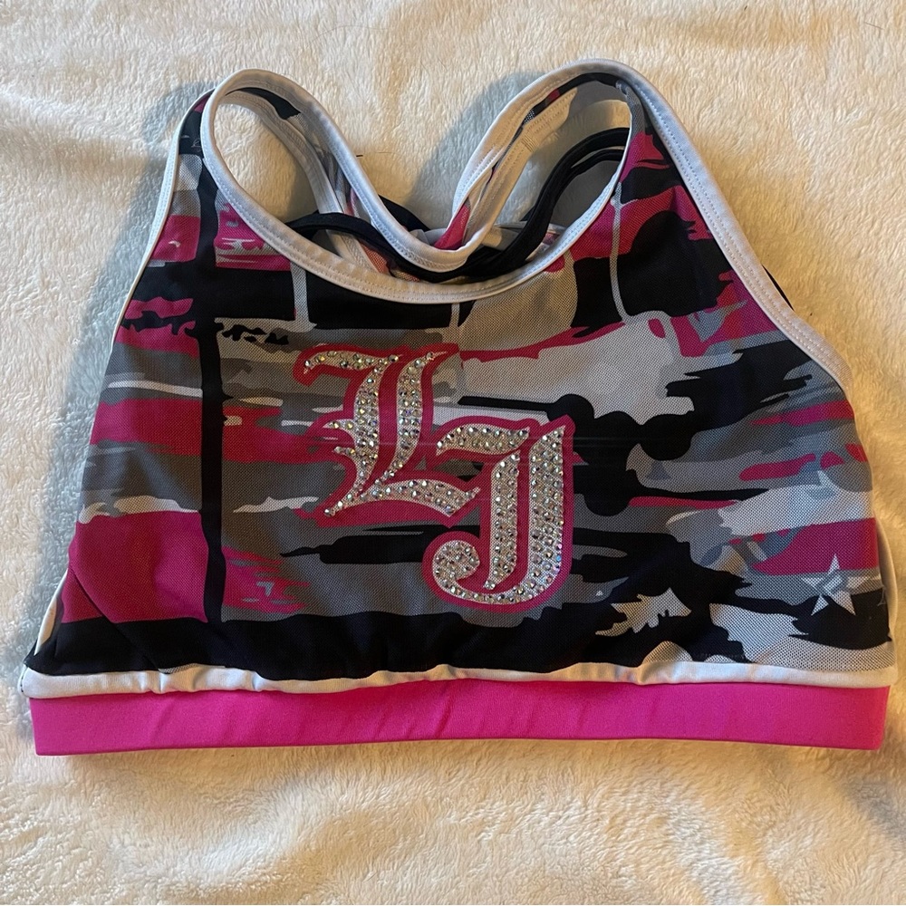 Top Gun LADY JAGS Pink Rebel Athletic Sports Bra